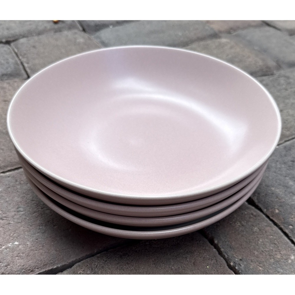 IKEA Pink Matte 10866 Stoneware Pasta Bowl Bowls 9 Inch Set Of 4